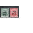Тринидад и Тобаго-1917,(Мих.85-86)  * ,  Британские колонии,  Стандарт,Надп., Военный налог(полная серия)