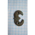 Накладка на кожу. Бронза, литье. Посеребрение.