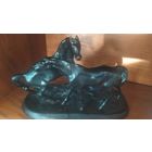 Статуэтка .Кони на воле чугун Каслинское литье Касли 1985г.