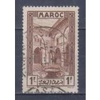 [1874] Французские колонии. Марокко 1933. Архитектура и ландшафты.1фр. Гашеная марка.