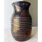 Ваза обливная керамика винтаж 21х13см