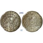 2 марки 1904 г. J. Бремен. Германия. NGC MS 66. Серебро. КМ# 250.