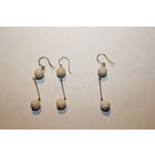 Серьги времён СССР, размер с ушком 5.5 см., третья серьга в подарок.