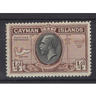 1935 Кайманы / Cayman Is ** 1/4d Карта, Георг V