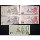 Турция набор из 5 банкнот