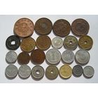 Старая Япония + Маньчжоу-Го Лот х 23 разных монет с Серебром