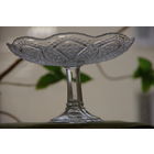 Ваза  из СССР   ( стекло )    высота 15 см , диаметр 22 см )