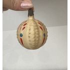 Елочная игрушка рельефный шар роспись СССР