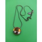Ожерелье с подвеской(камень кабошон под янтарь)