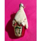 Елочная игрушка СССР. Домик под снегом. Новогодняя. Ретро. Стекло