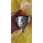 Лампадка старая медная, посеребрение