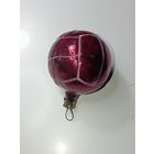 Ёлочная игрушка  -  Футбольный мяч . СССР  . Стекло .