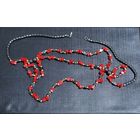 Винтажные бусы со вставками красного цвета, гематит. Времен СССР