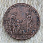 США 1 цент 1796 года. Корабль. Поселение Кентуки. BRITISH SETTLEMENT KENTUCKY. Предложи свою цену или обмен!