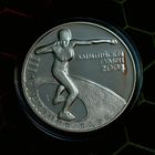 Толкание ядра. Олимпийские игры 2004 года, 20 рублей.