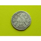Германия. 1/2 марки 1906 A, серебро. Брак, край листа??? Торг.