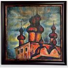 Владимир Акулов, х/м, 44х44 см, без названия, 1980-е годы,