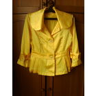 Яркая желтая блуза атлас,44 р.