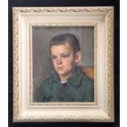 Крохалев П.С(Крохолев) "Саша",1949 г. Холст, масло. Размер 35,5х29 см.