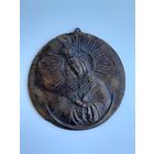 Медаль сувенирная "Остробрамская икона Божией Матери", бронза, ручная работа.