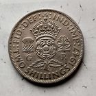 2 шиллинга (флорин) 1947 года Великобритания. Король Георг 6. Красивая родная патина! Достойный сохран!