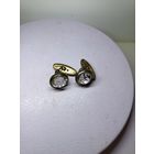 С рубля без мц. запонки под хрусталь сЗвезда875пр. 6СЮ диам 1.5см.