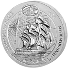 Руанда,2024г. Катти Сарк , Морская унция , корабли, монета серебро 999