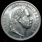 1 талер 1866 А Пруссия штемпельный блеск шикарное портретное серебро