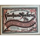 Германия 75 пфеннигов 1921 г Штетин (Stettin), Вар .11, XF+