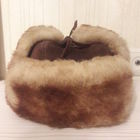 Шапка-ушанка. Натуральная замша, мех ламы.  Прекрасная сохранность.  Такую в наше время не найдете!  ОБМЕН НА СОВЕТСКИЙ ФАРФОР