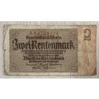 Банкнота 2 марки 1937 год. Веймарская республика
