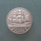 2 злотых 1936, Польша.