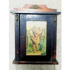 Старинный шкафчик Аптечка, дерево, латунь