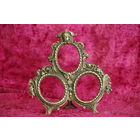 Рамка для фото латунная  ( 14 см х 15,5 см для фото 4см х 5 см )