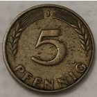 Германия 5 пфеннигов, 1949 Отметка монетного двора: "J" - Гамбург (2-6-87)