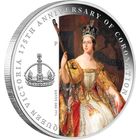 Австралия 1 доллар 2013г. "Королева Виктория - 175 лет коронации". Монета в капсуле; подарочном футляре; номерной сертификат; коробка. СЕРЕБРО 31,135гр.(1 oz).