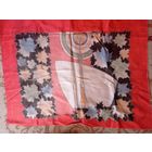 Платок атласный шелковый Останкинская телебашня 73х92 см. Винтаж Агитация 60-е