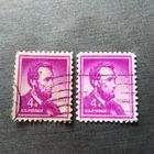 Марки США 1954 год Линкольн