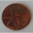 1 цент США 1987 г.в.