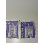 Марка Швейцария 1960 год Архитектура