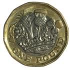 Великобритания 1 фунт, 2017 [AUNC]