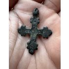 Крестик нательный старинный криновидный крест  "корсунчик"