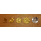 Таджикистан 2017  компл. 5 мон. ходячка 5,10,20,50 дирам, 1 сомони XF-AUNC