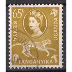 270.BrK. Великобритания. Колонии. Кения, Уганда и Танганьика. Флора, фауна и пейзажи. Елизавета II. 1960 г. 65c. Mi.#108.