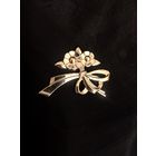 Брошь, серебряный тон