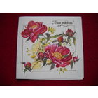 С днем рождения! Охотина 1989 г. Двойная. Уменьшенный формат (квадратная).