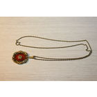 Металлическая подвеска с цепочкой, времён СССР, длина цепочки 50 см.