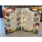 БРАЗИЛИЯ 1 РЕАЛ НАБОР 16 МОНЕТ ОЛИМПИАДА РИО 2014-2016