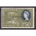 271.BrK. Великобритания. Колонии. Кения, Уганда и Танганьика. Флора, фауна и пейзажи. Елизавета II. 1960 г. 2,5Sh. Mi.#120.
