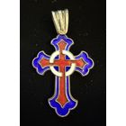 Нательный Крест. Серебро 84 пр. (БГ)  Эмали !!!